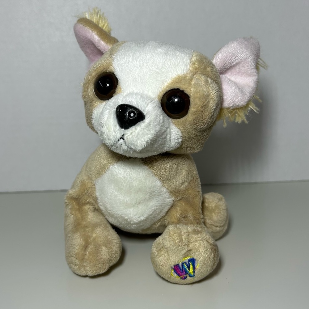 2/$25 🧸  Webkinz Tan White Chihuahua Puppy Dog 8" Plush #HM104 Ganz No Code